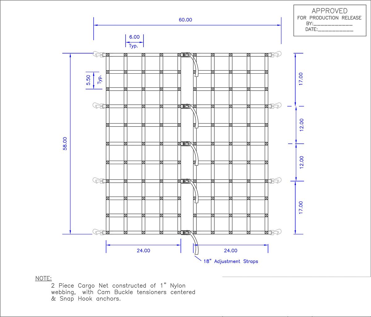 Ford Transit Medium Roof Cargo Net Ford Transit Medium Roof Cargo Net